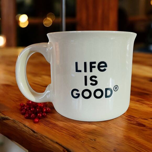 NEW Life is Good Tuxedo Black Cat Santa Paws Christmas Xmas Coffee Tea Mug - Picture 2 of 4